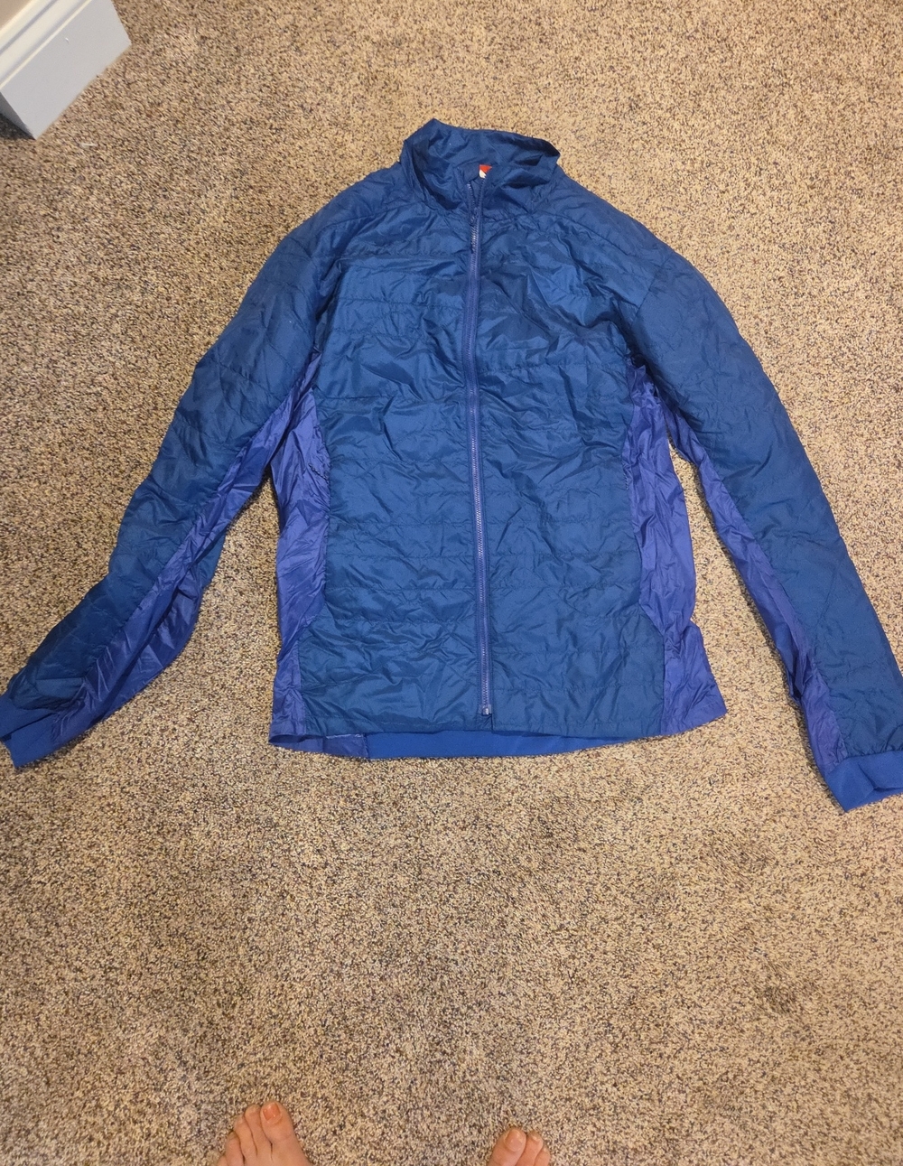 Hoka Men's Two-Tone Blue Lightweight Puffer Jacket